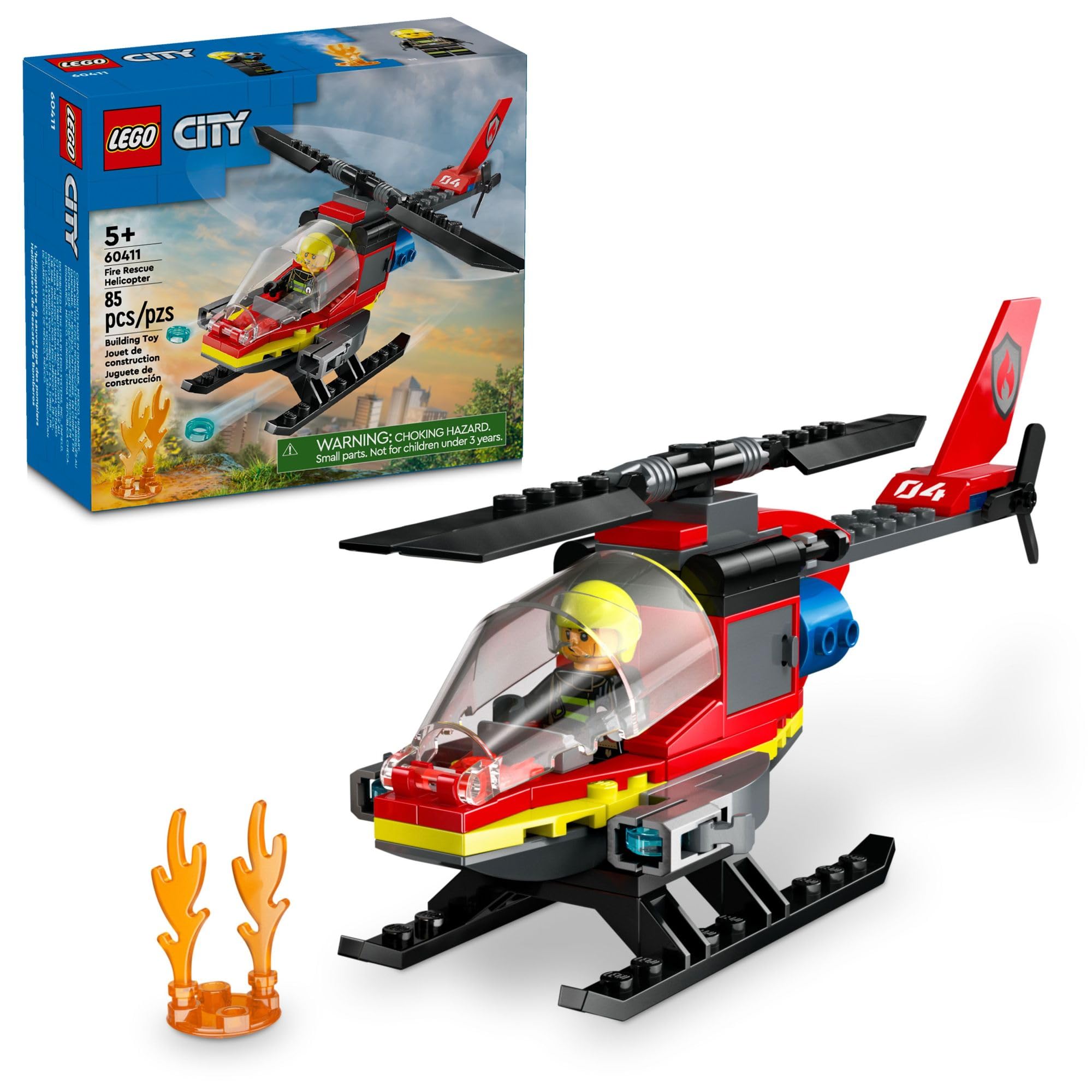 LEGO City 60411 Helicóptero de Resgate dos Bombeiros