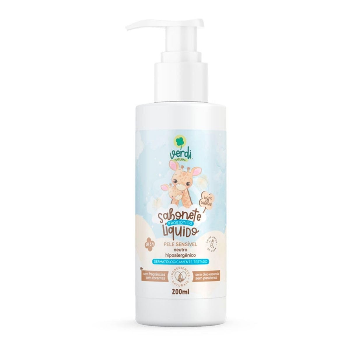 Sabonete Líquido Vegano Natural Bebê Infantil Probiótico Hipoalergênico