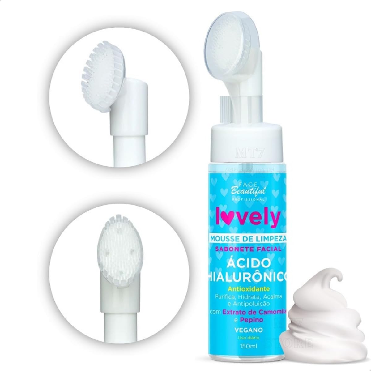 Face Beautiful Espuma de Limpeza Facial Ácido Hialurônico 150ml