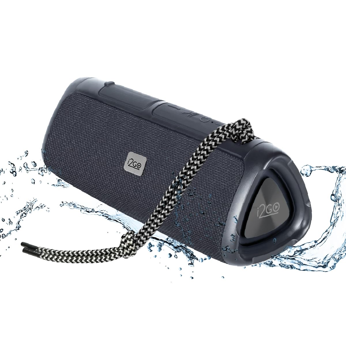 I2GO Caixa de Som Bluetooth 3 Angle Sound, 12W RMS, Resistente à Água, Preto