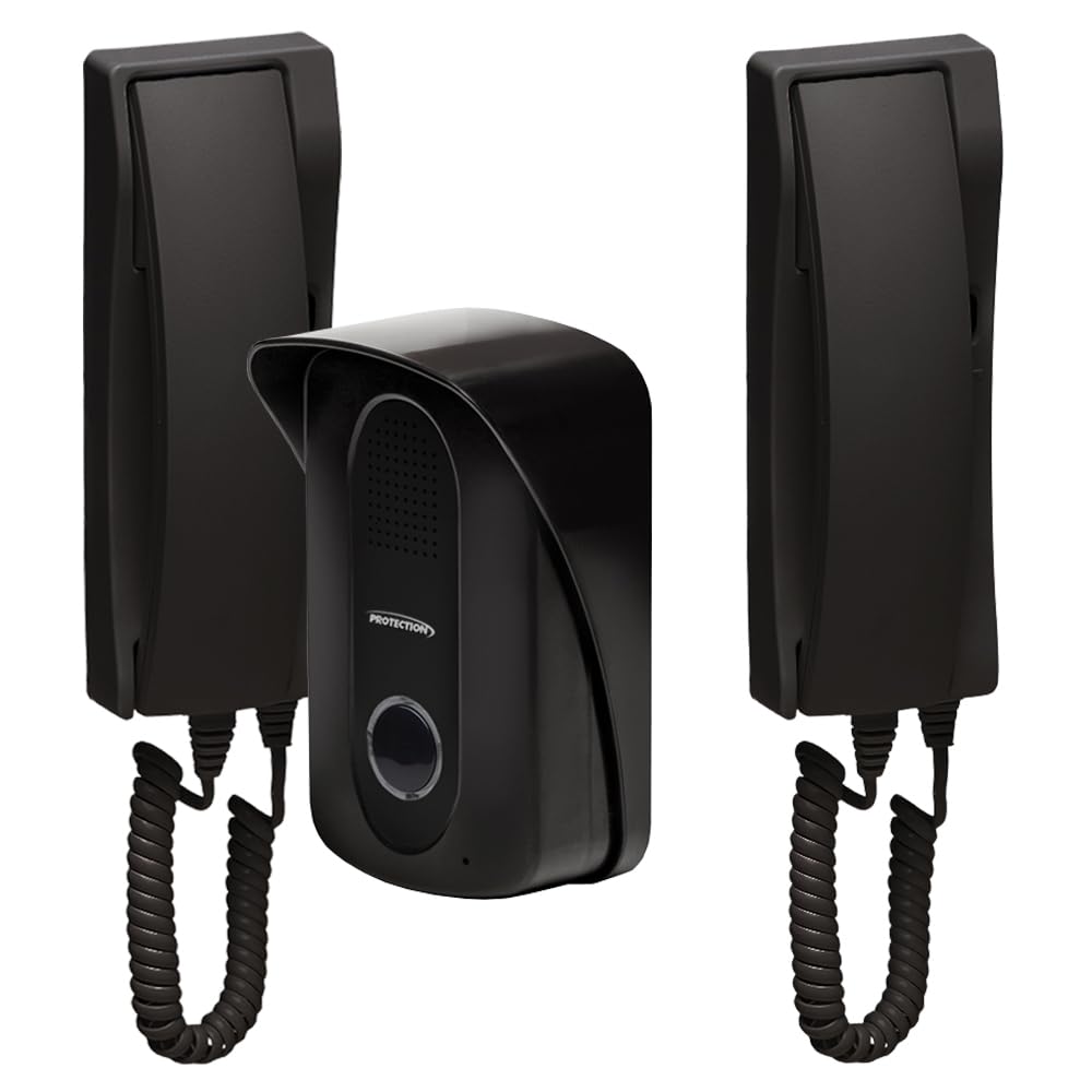 Porteiro Eletrônico Protection PT-270 com Interfone Extensão PT-275 Preto