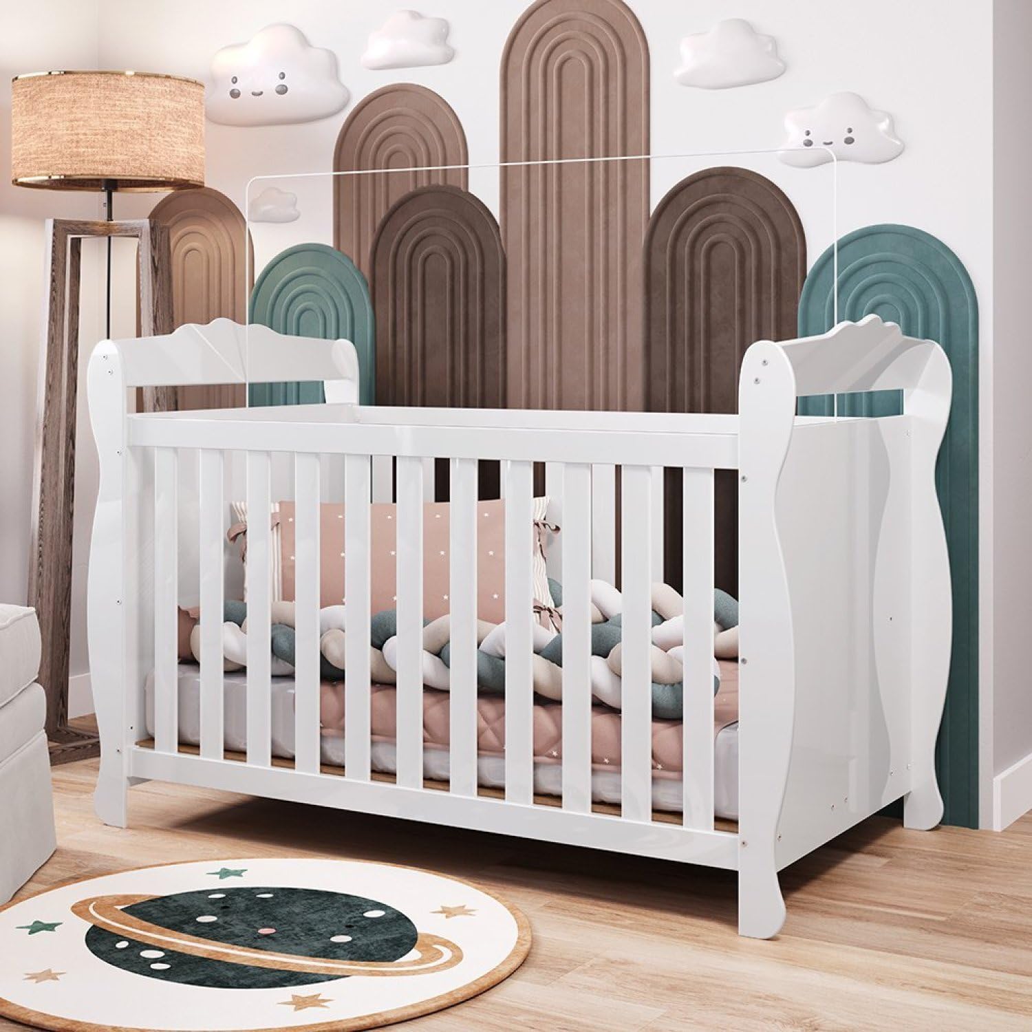 Berço Mini Cama 3 em 1 Americano 100% Mdf Cocada