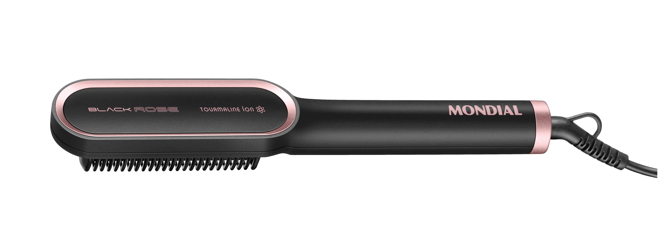 Mondial Escova Alisadora Black Rose, Preto/Rose, Bivolt