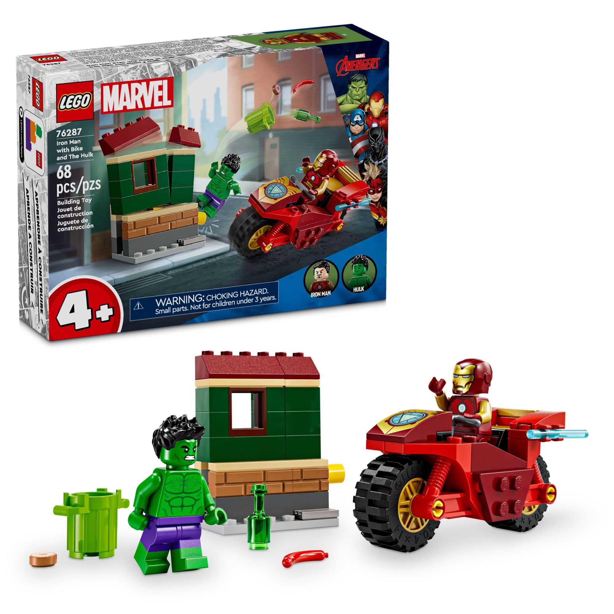 LEGO Marvel Homem de Ferro com Motocicleta e o Hulk
