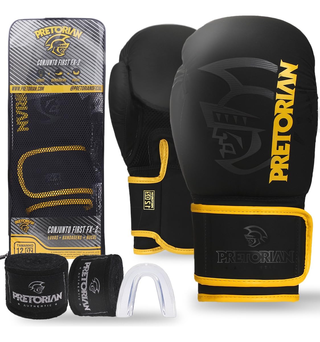 Kit Boxe e Muay Thai First FX2 Pretorian