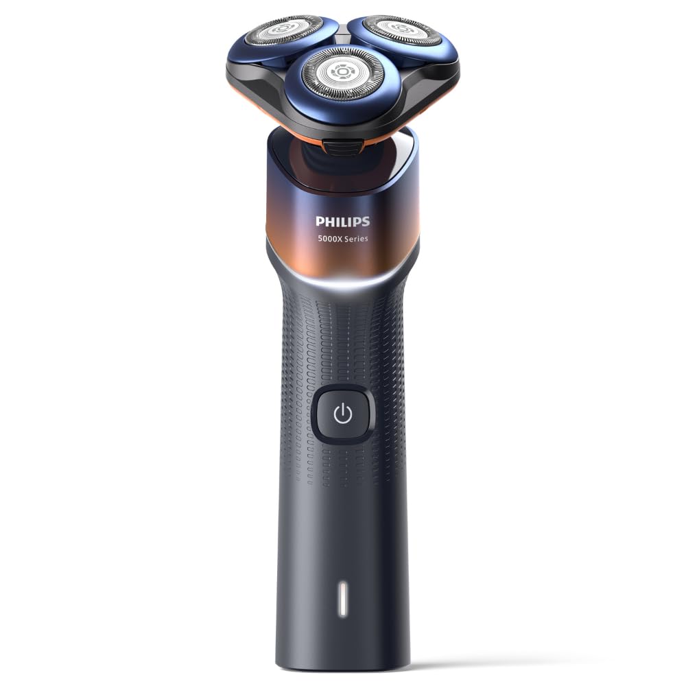 Philips Barbeador Elétrico Masculino Skin Protect, Barbear Seco ou Molhado, Cabeças flexíveis 360-D, com Acessório Aparador, Carregamento Rápido - X5012/05