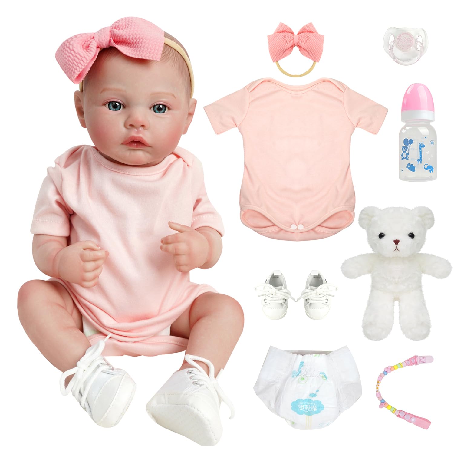 Brastoy Pintada Bebê Reborn Boneca Realistic Silicone Menina Original