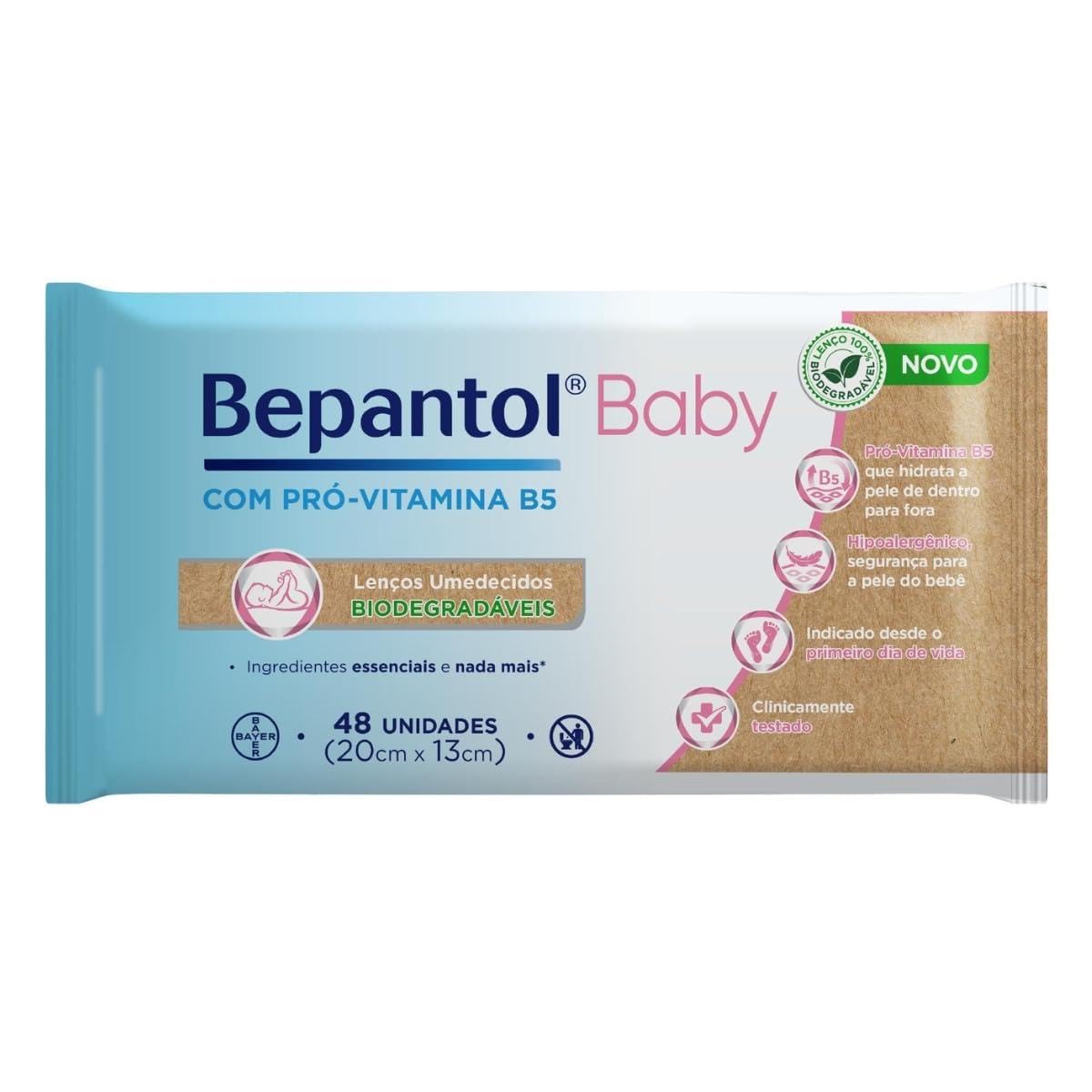 Bepantol Baby Lenço Umedecido Biodegradável, 96 Unidades