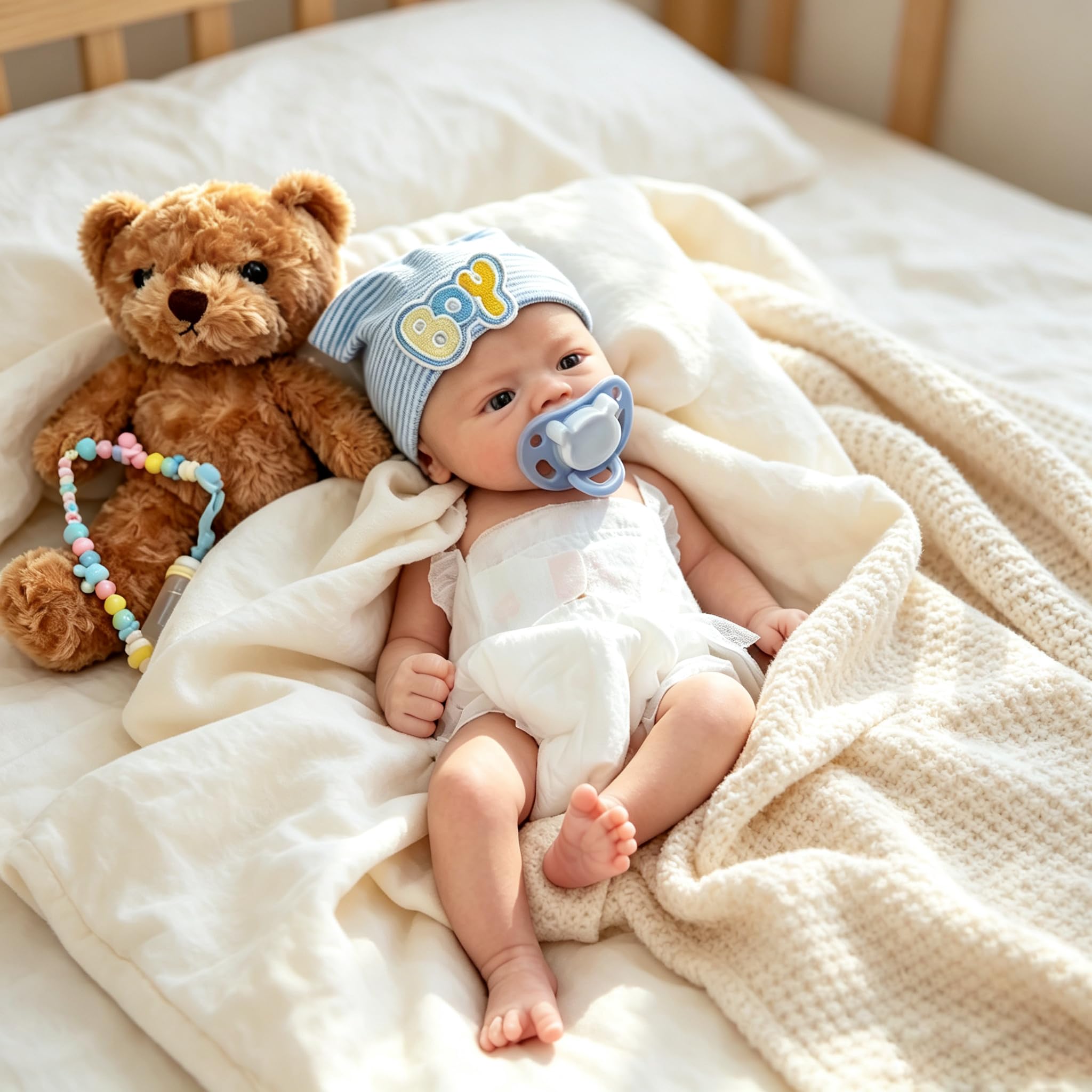 Brastoy Bebê Reborn Menino de Silicone Sólido Macio Realista
