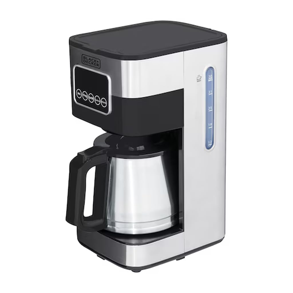 BLACK+DECKER Cafeteira Elétrica Inox 1,5L até 38 Cafés Filtro Permanente Painel Digital CM350G-BR 110V