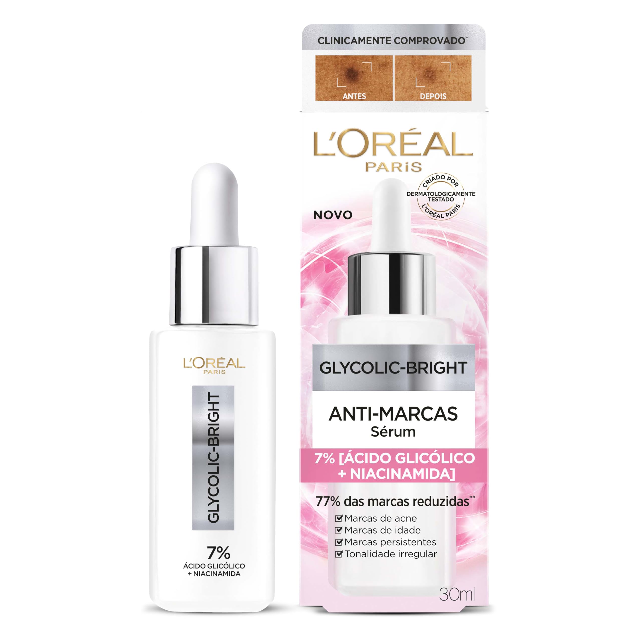 L'Oréal Paris Sérum Anti-Marcas Glycolic-Bright 30ml