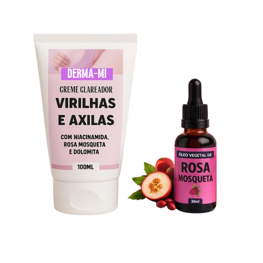 Creme Clareador de Virilhas e Axila com Óleo de Rosa Mosqueta 30ml