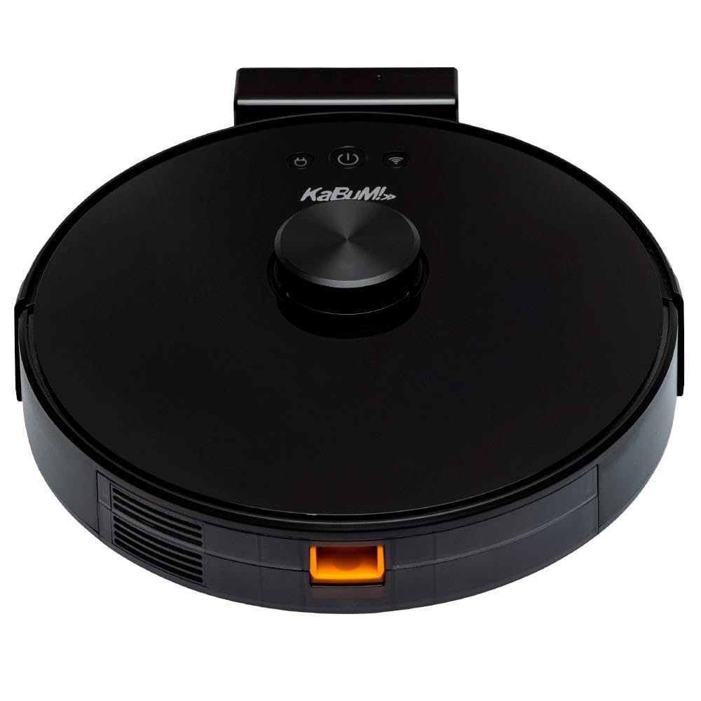 Robô Aspirador de Pó KaBuM! Smart 700, Preto, Aspira e Passa Pano, Mapeamento IR 360º, Controle via Aplicativo, Compatível com Google Assistant e Alexa
