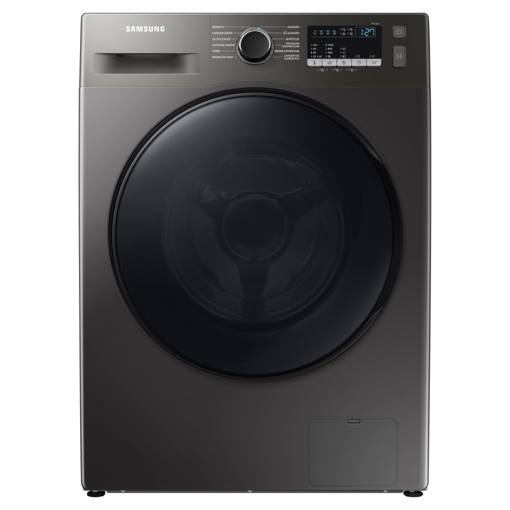 Samsung Lavadora de Roupas Digital Inverter Porta Black WW11T Inox 11kg 220V