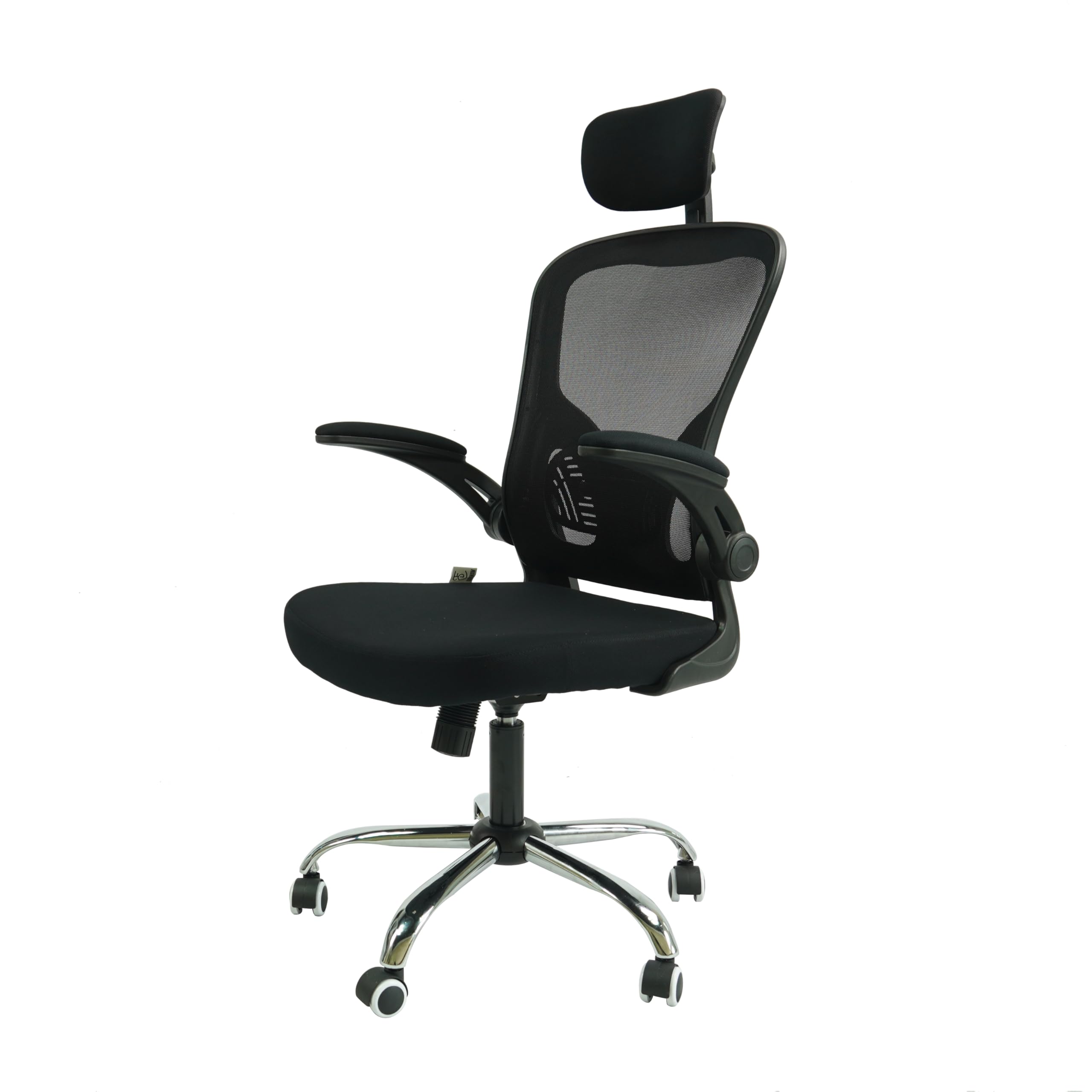Cadeira Ergonômica Eurynom, Giratória, para Escritório e Home Office, com Encosto Reclinável, Braços Pivotantes, Apoio de Cabeça, Apoio Lombar (Preta)