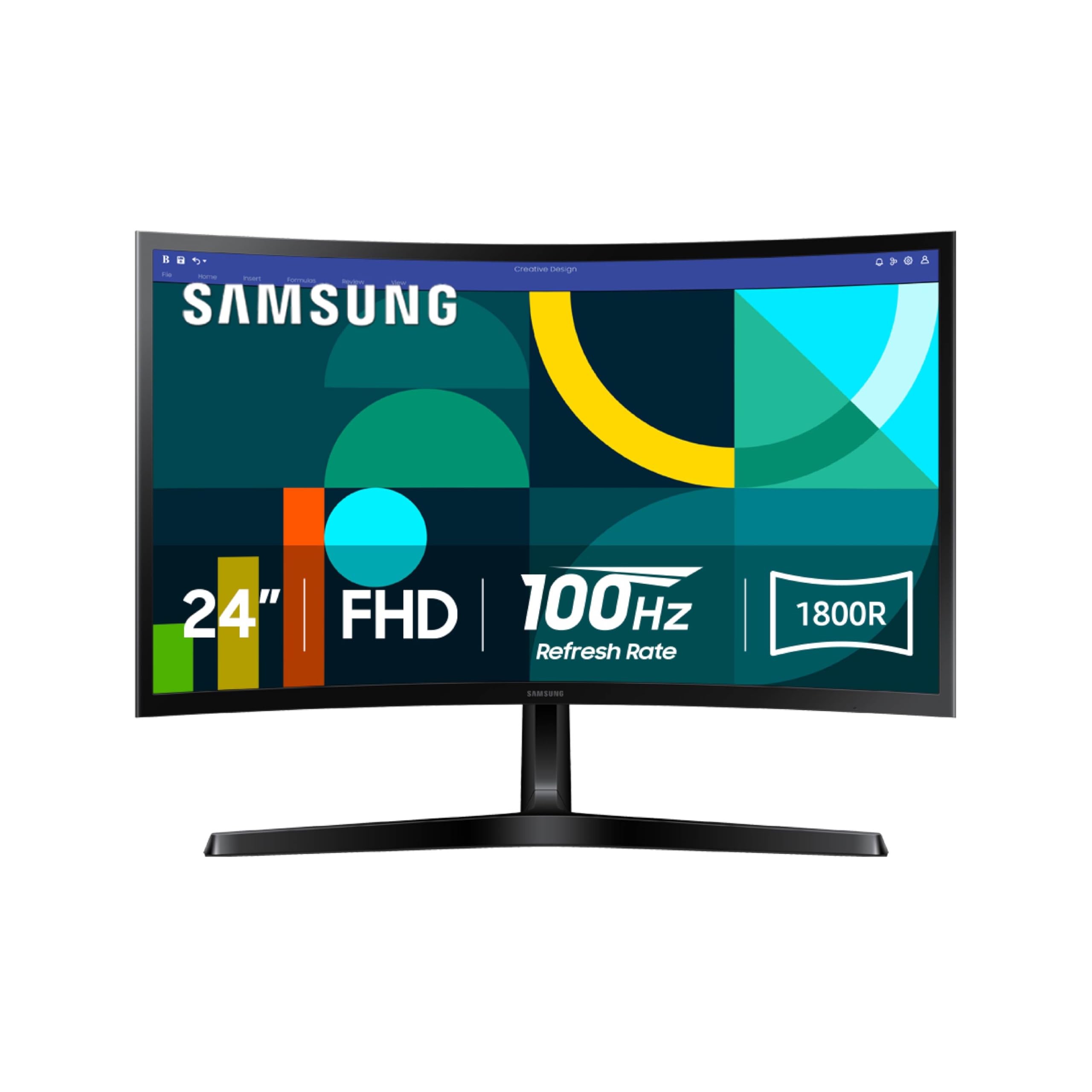 Monitor Curvo Samsung Essential S3 S36GD 24 Polegadas Full HD 100 Hz