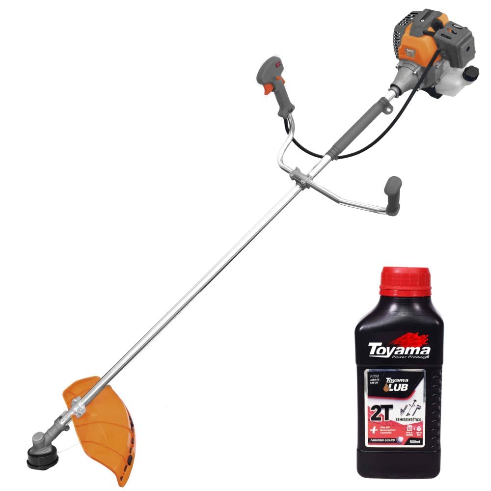 Roçadeira Á Gasolina Rl430-p Plus Tekna 43cc 1,7hp 10.000rpm Robusta e de Alta Performance Com Lâmina 3 Pontas e Carretel Nylon + Óleo Toyama 2t