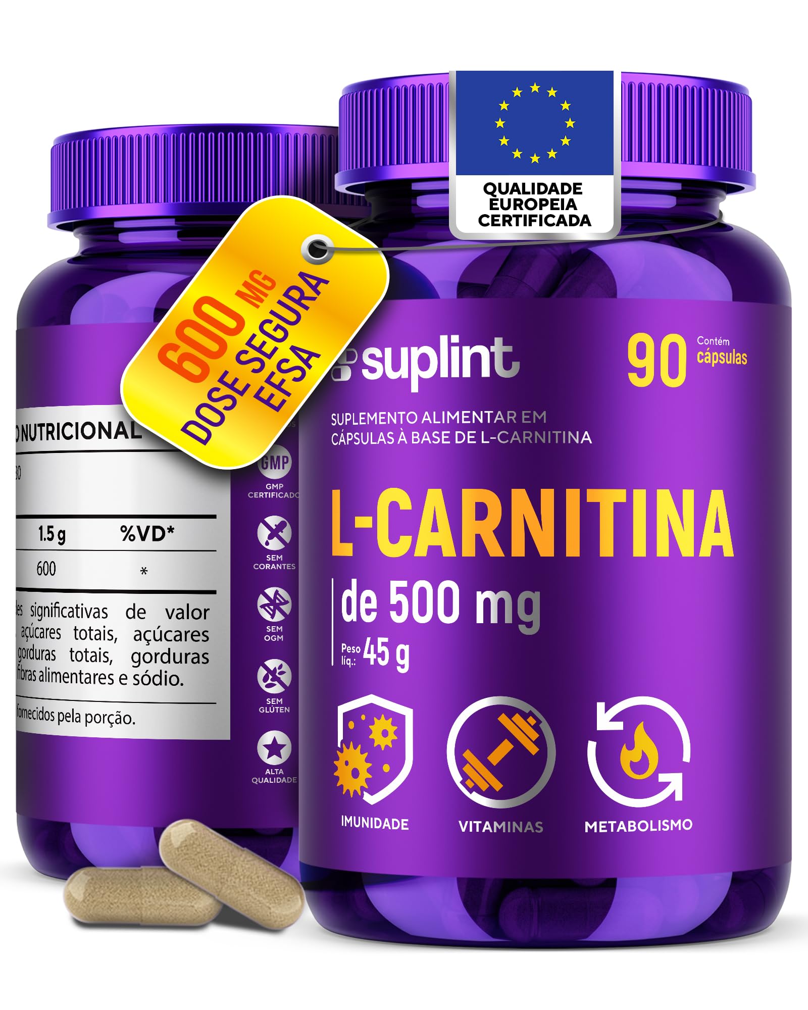 L-Carnitina Suplint 90 Cápsulas