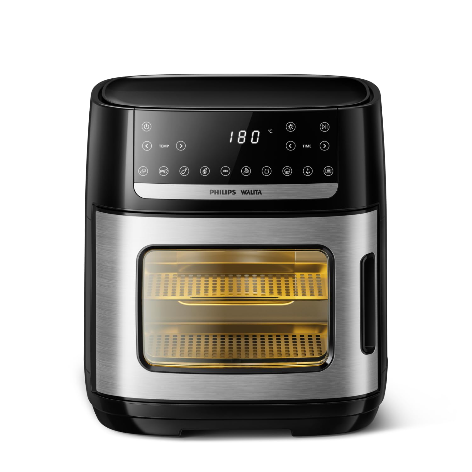 Fritadeira air fryer forno com visor, Philips Walita, 12L, preta, 110V - AI551