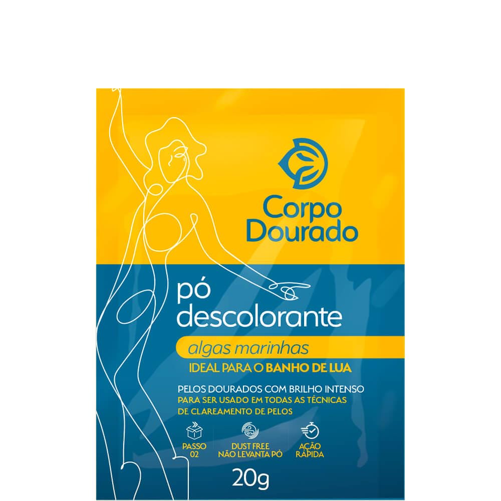Corpo Dourado - Pó Descolorante Corporal Algas Marinhas