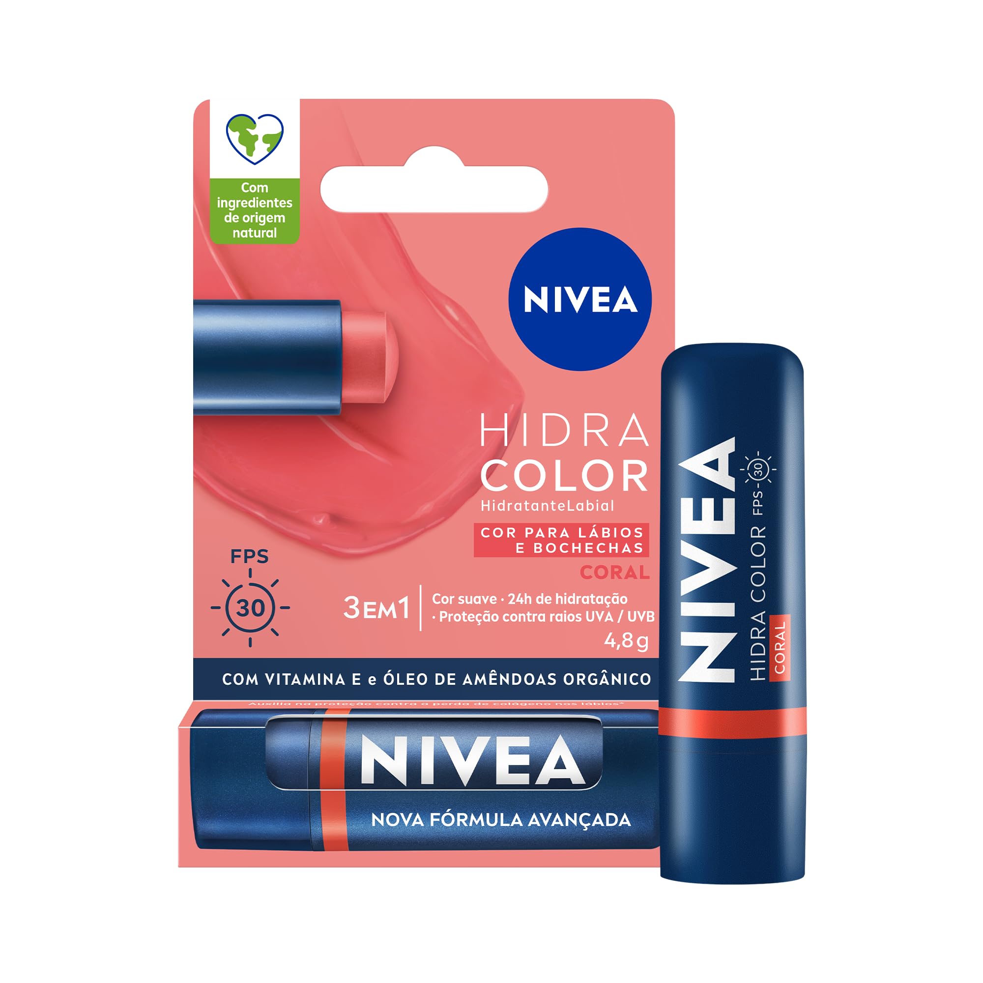 NIVEA Hidratante Labial Hidra Color Coral