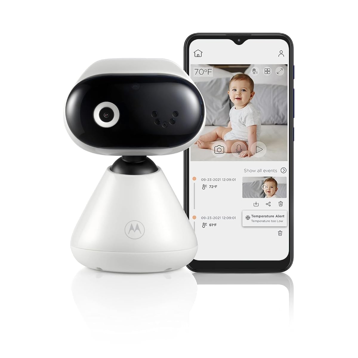 Câmera Babá Eletrônica Motorola HD Com Zoom e Wi-Fi PIP1000 Connect