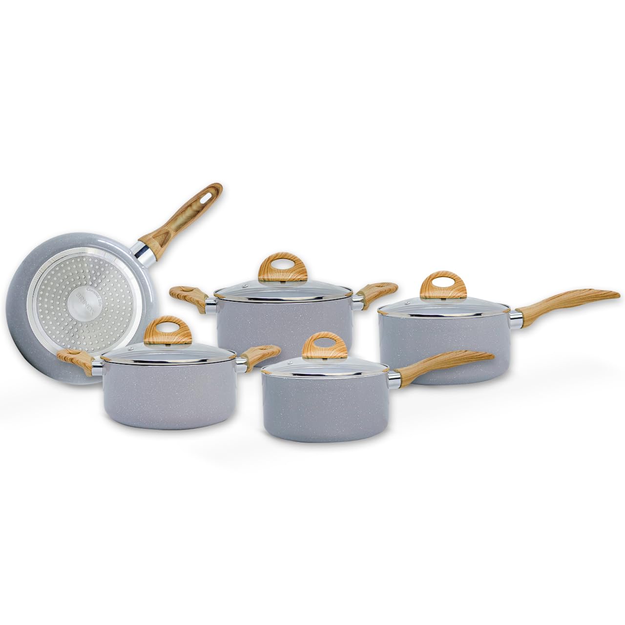 Brinox Jogo de Panelas Ceramic Life 5 Peças Smart Plus