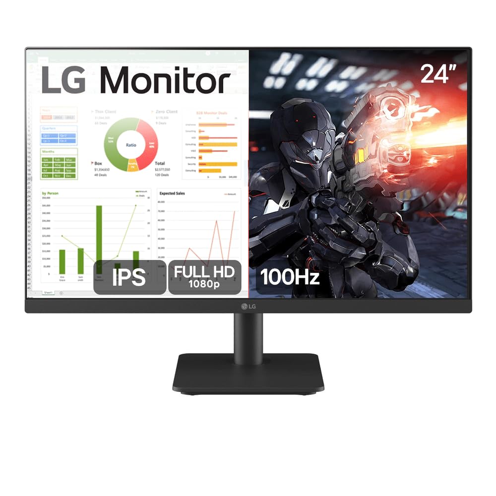 Monitor LG 24MS500 24 Polegadas IPS Full HD 100 Hz com Duas Entradas HDMI