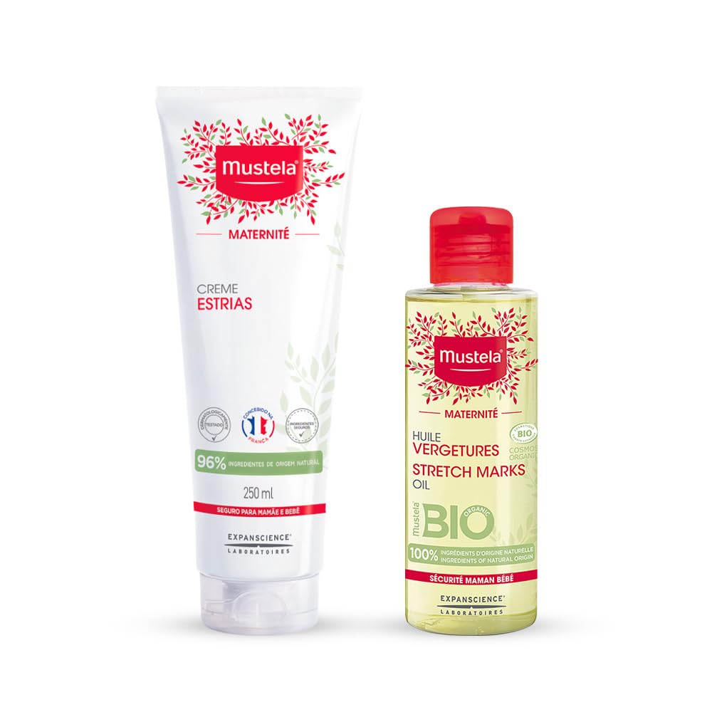Mustela Maternité Kit Creme Estrias 250ml + Óleo Estrias 105ml