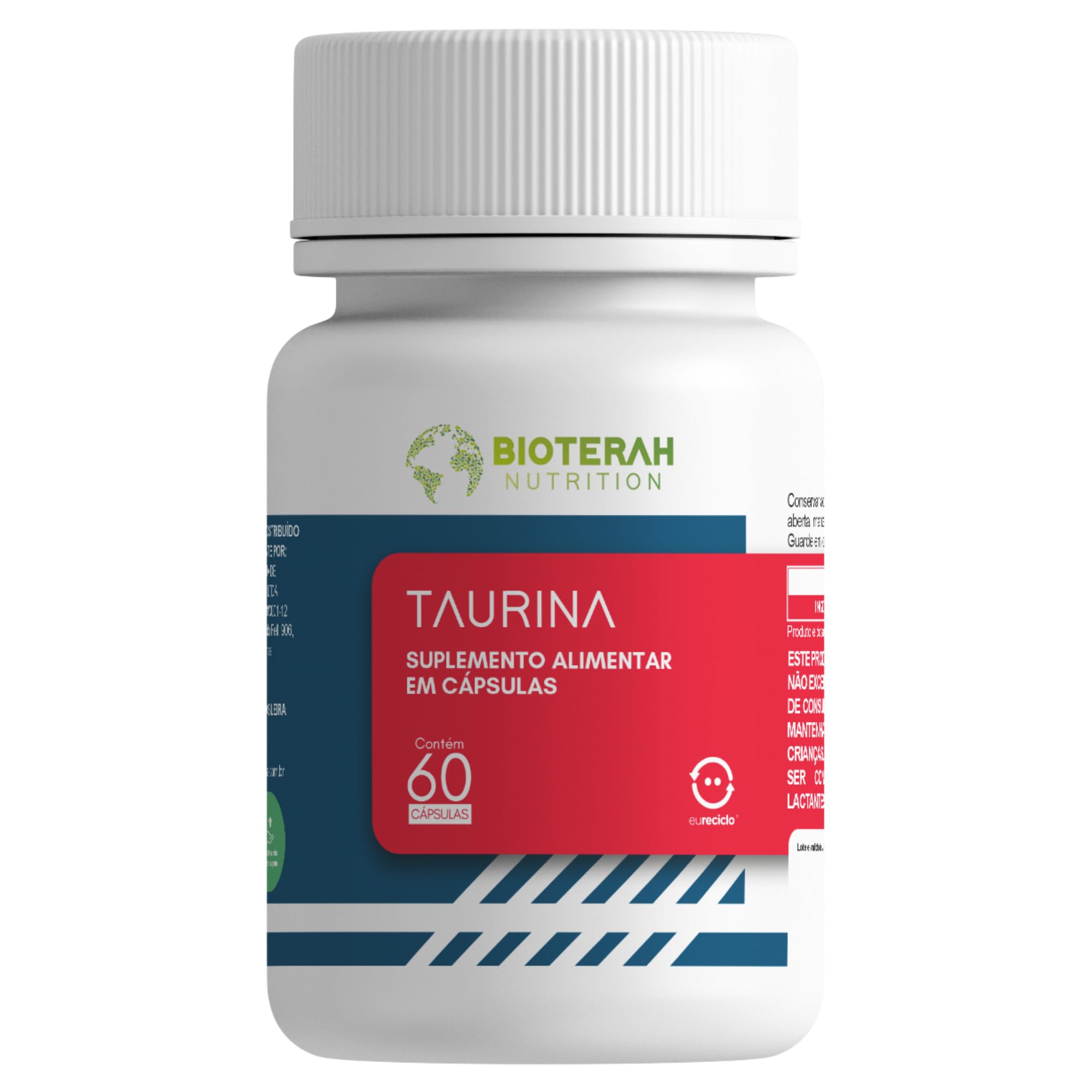 Taurina 1000 mg Bioterah com 60 Cápsulas