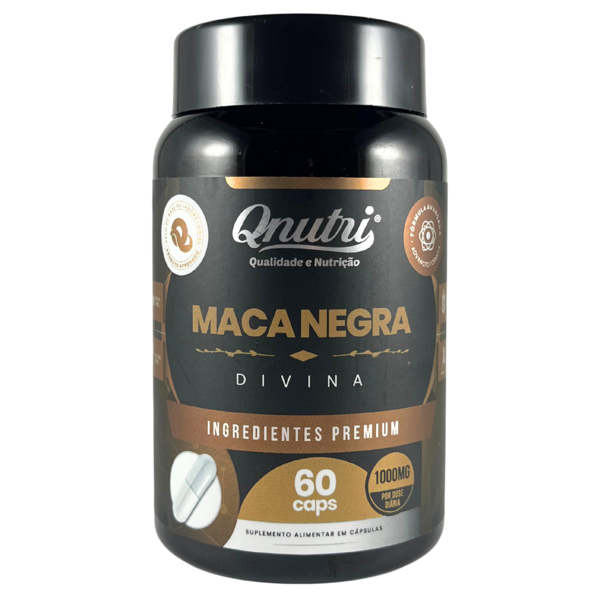 Maca Negra Qnutri 1000 mg, 60 Cápsulas