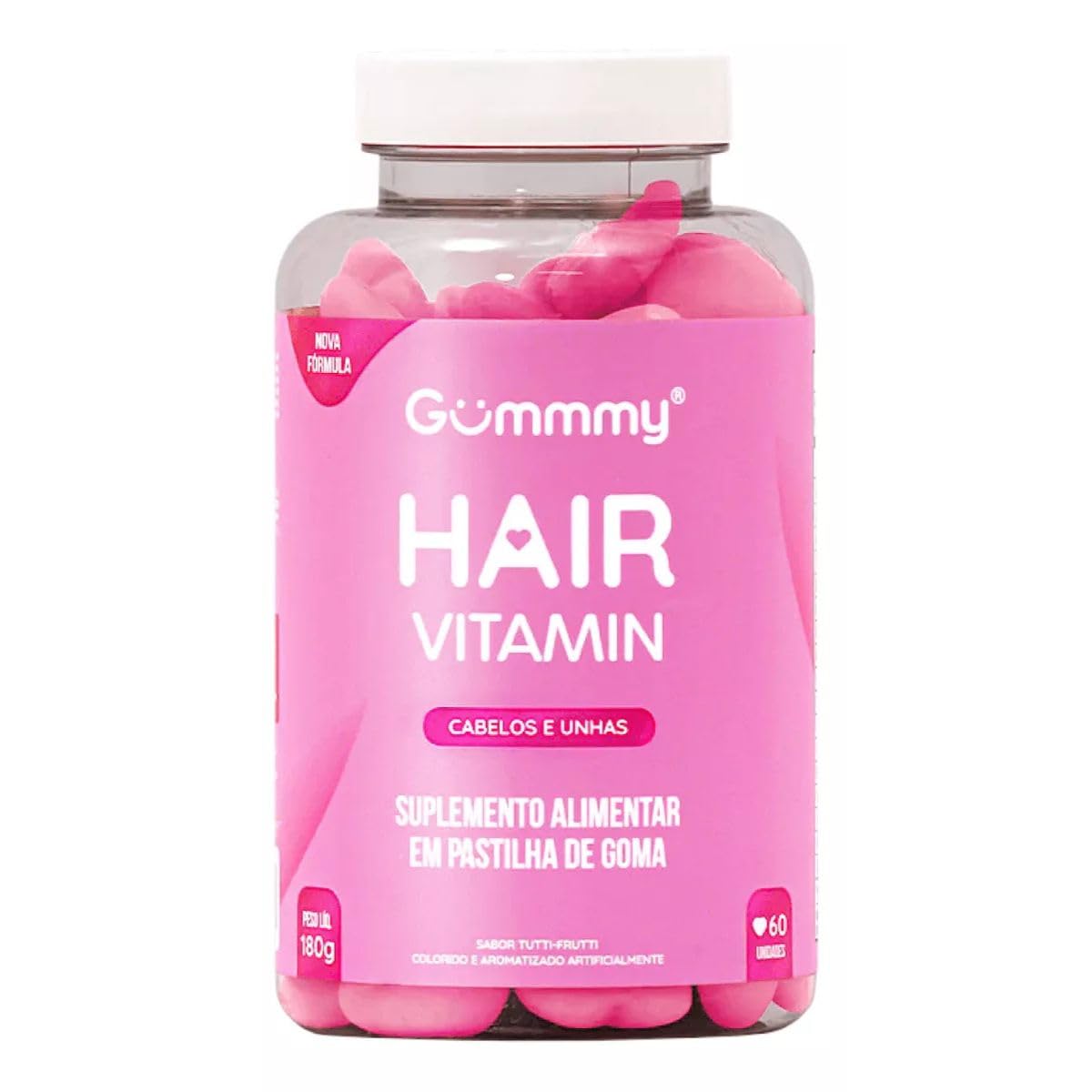Gummy Hair original com 60 gomas Hair skin nails