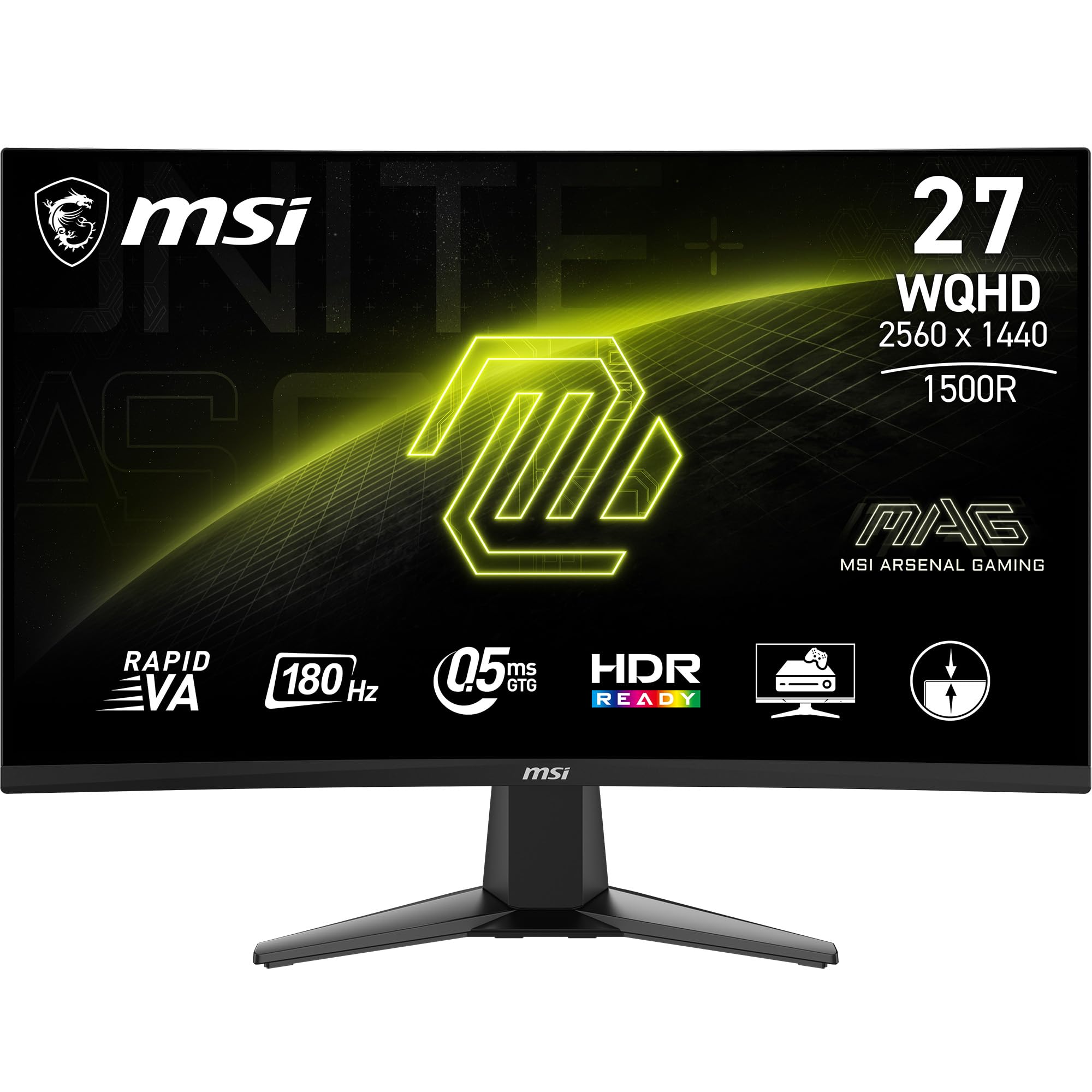 Monitor Gamer Curvo MSI MAG 27CQ6F 27 Polegadas WQHD 180 Hz