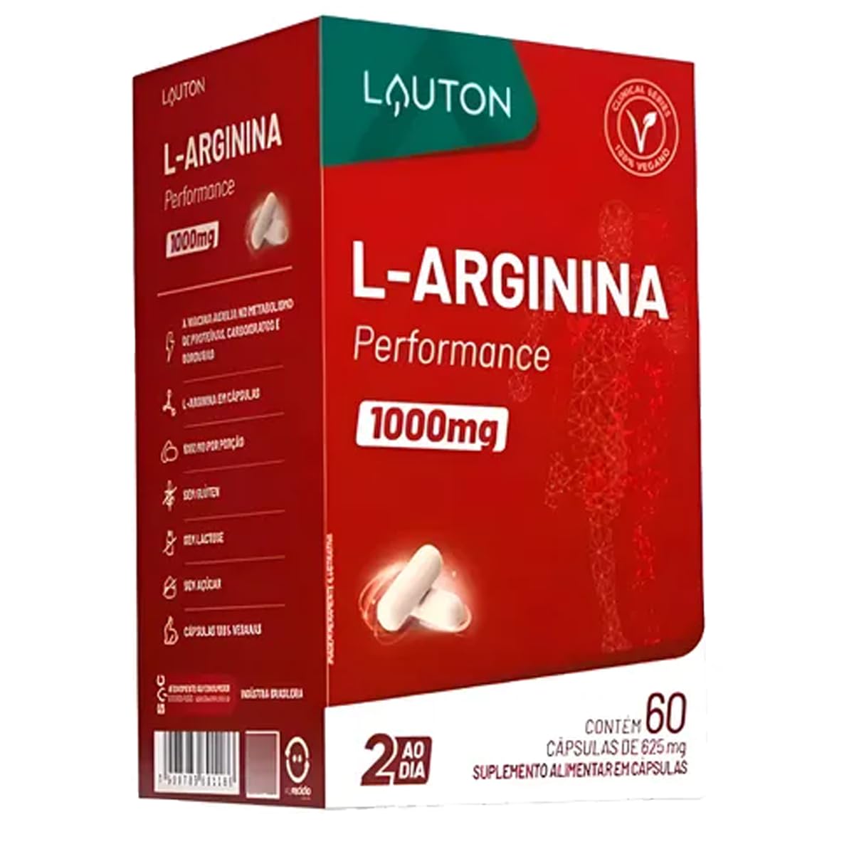 L-Arginina Performance Lauton 60 cápsulas