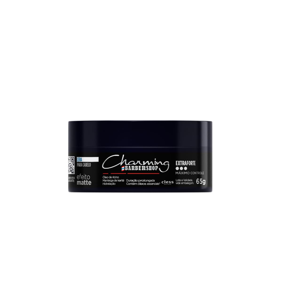 Gel Modelador Efeito Matte Extra Forte Charming Barbershop para Cabelos Masculinos, Estilo Duradouro, Fixação Máxima, Acabamento Natural, Ideal para Todos os Tipos de Cabelo