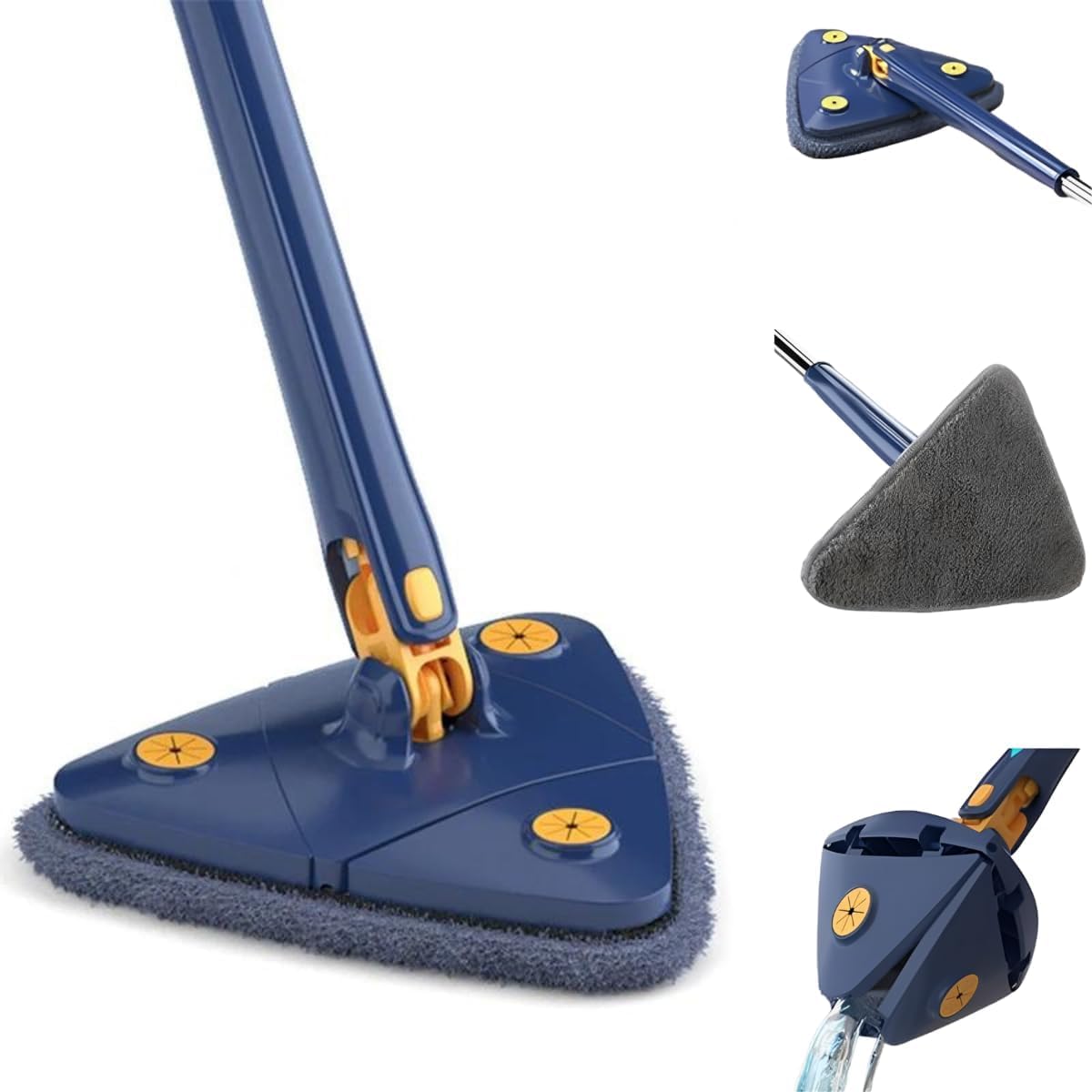 Mop 360 Triangular Giratório com Refil de Microfibra