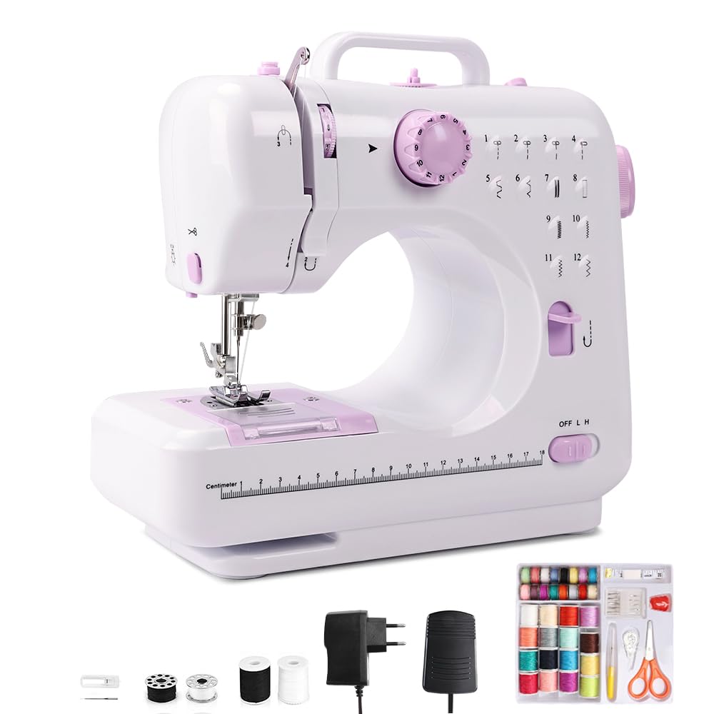 Máquina de Costura Mini com 12 Padrões