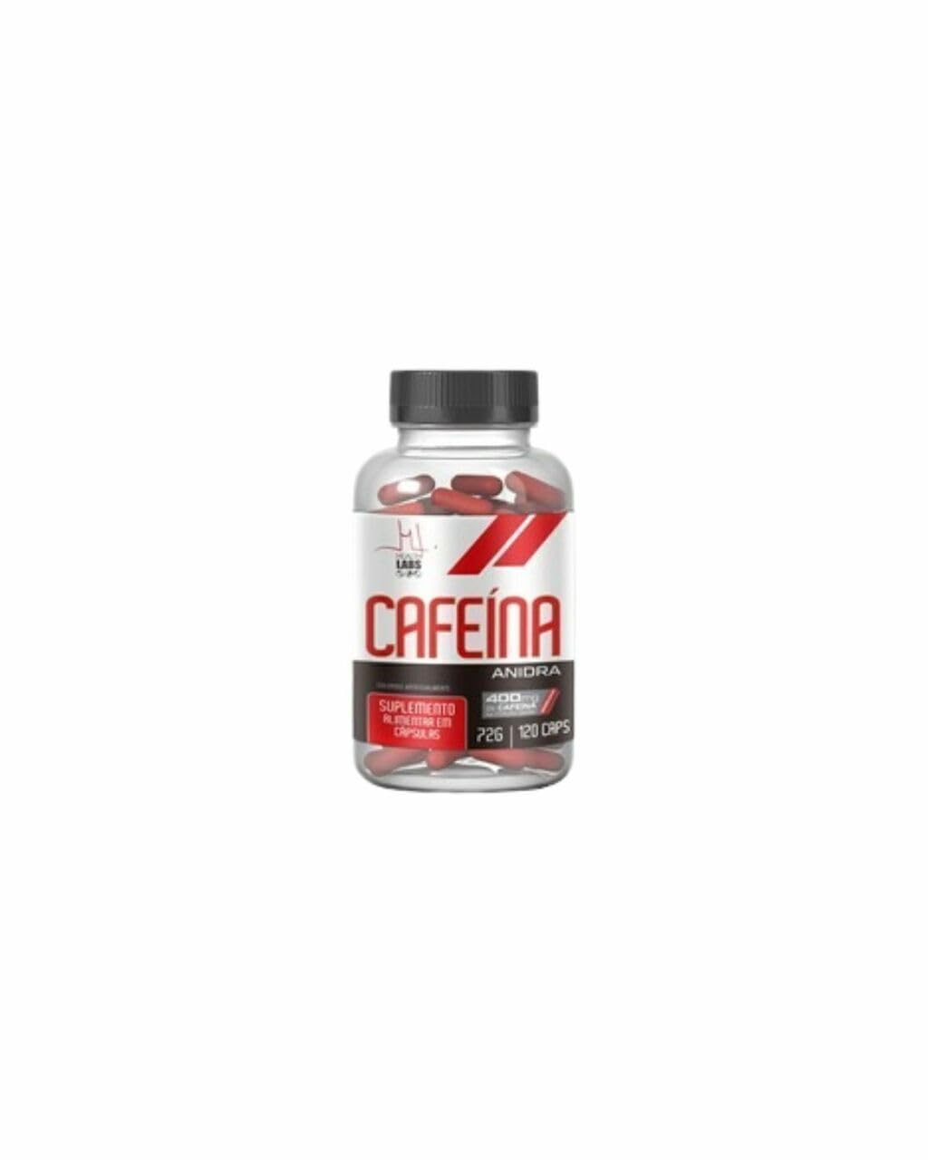 Cafeína Health Labs 200 mg por Cápsula 100% Pura, 120 Cápsulas
