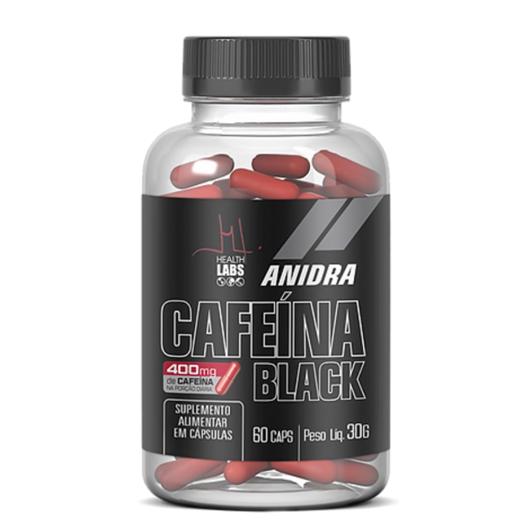 Cafeína Black Health Labs 400 mg, 60 Cápsulas