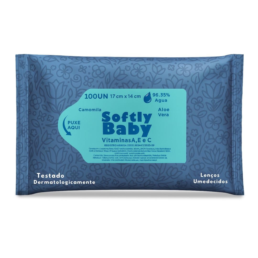Lenço Umedecido Baby Softly Hipoalergênico