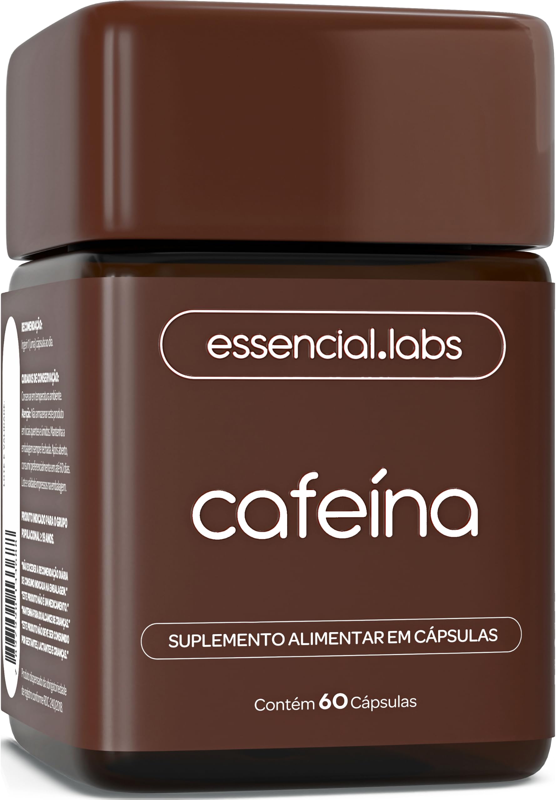 Cafeína 100% Pura 200 mg por Cápsula, 60 Cápsulas, Fórmula Ultra Concentrada