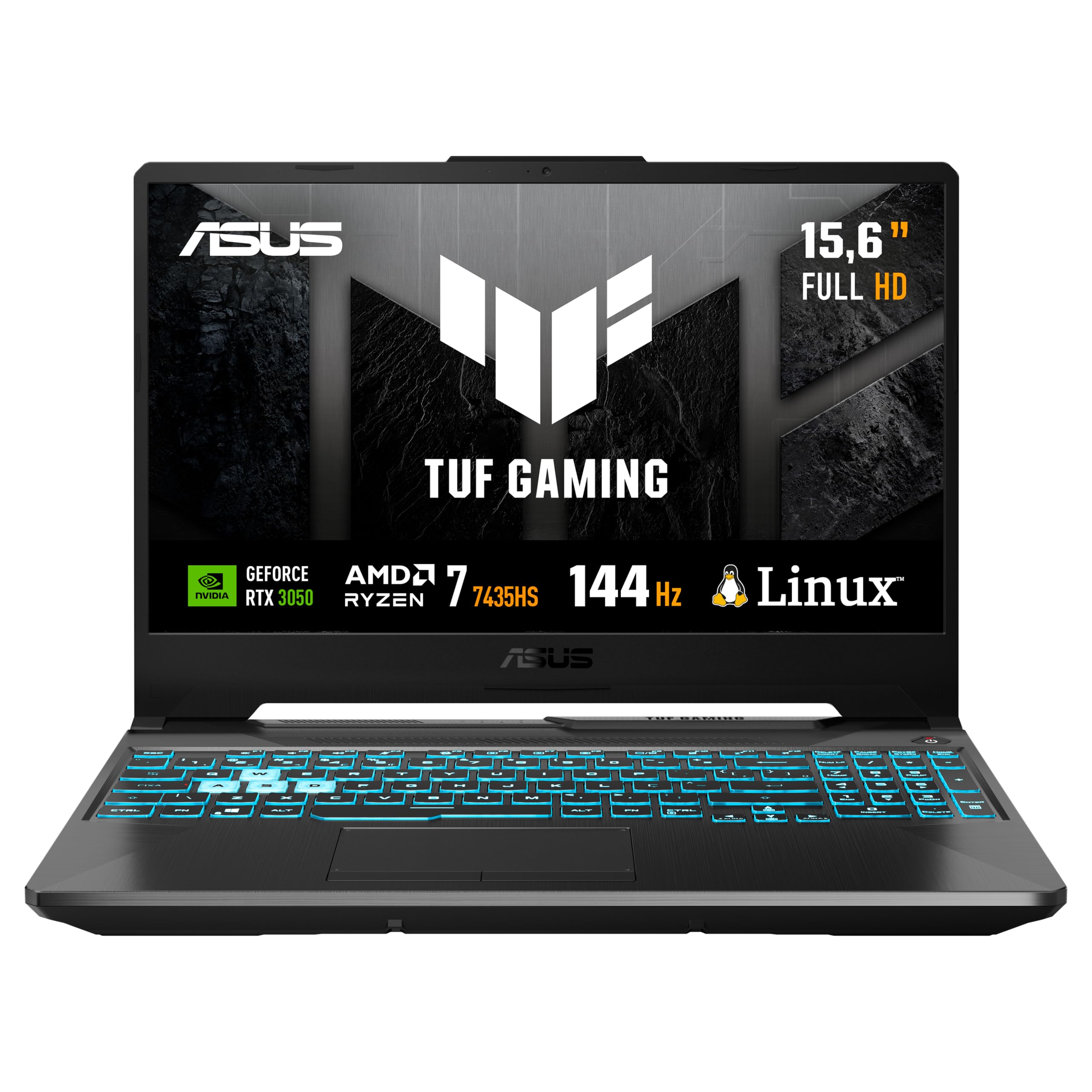 Notebook ASUS TUF Gaming A15, RTX 3050, AMD Ryzen 7, 8 GB, 512 GB SSD, KeepOS, Tela 15.6" FHD