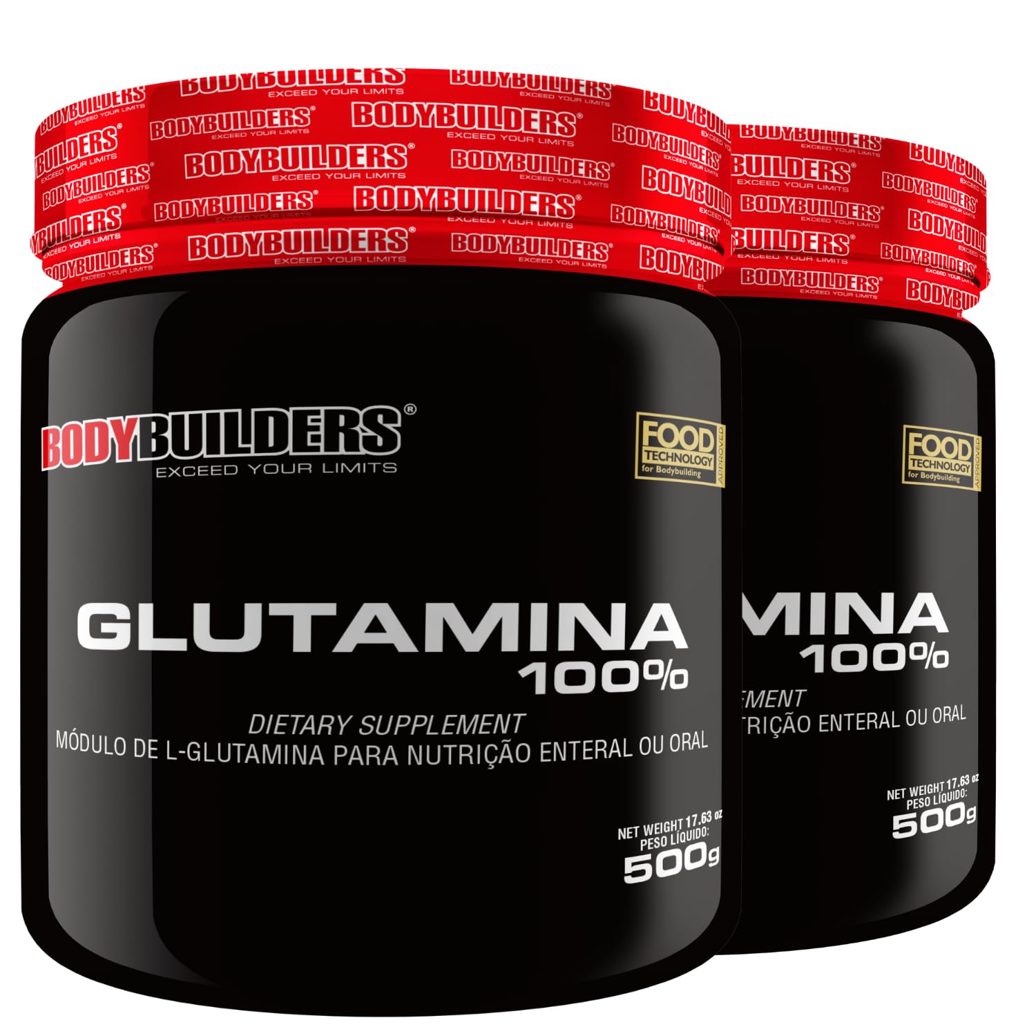 Kit 2x Glutamina 100% Bodybuilders 500 g