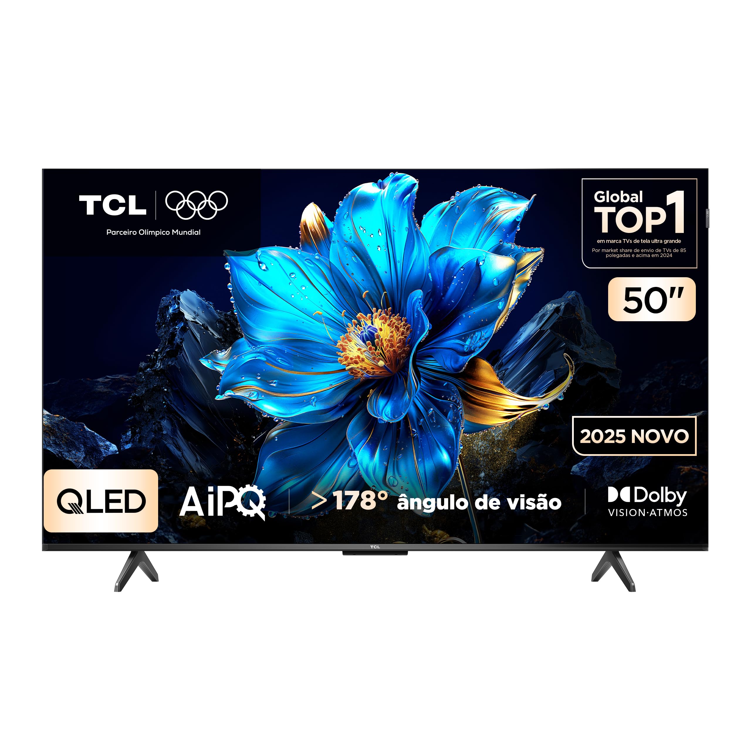 Smart TV TCL QLED 50P7K 50 polegadas 4K Google TV