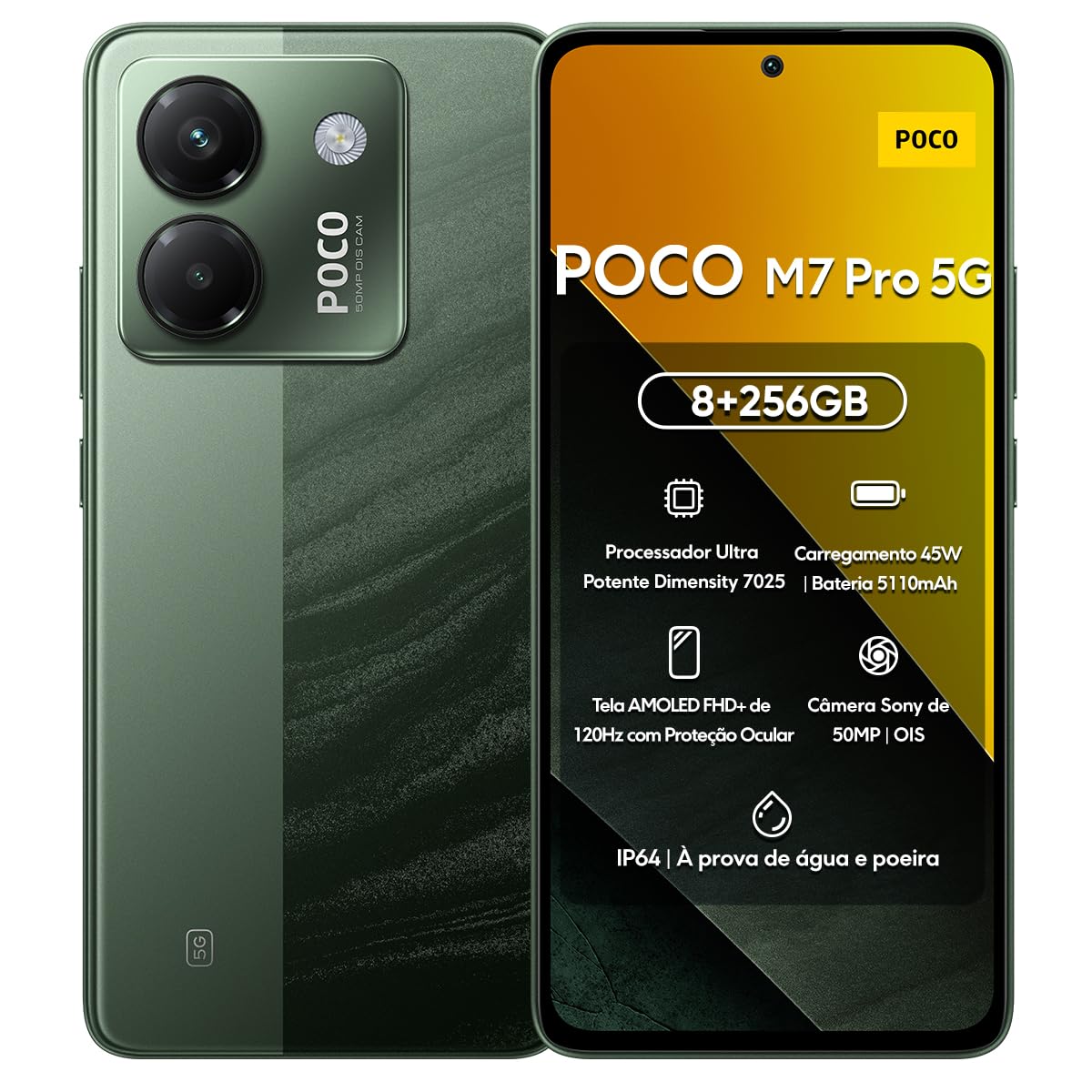 Xiaomi POCO M7 Pro 5G 256GB 8GB RAM Tela AMOLED