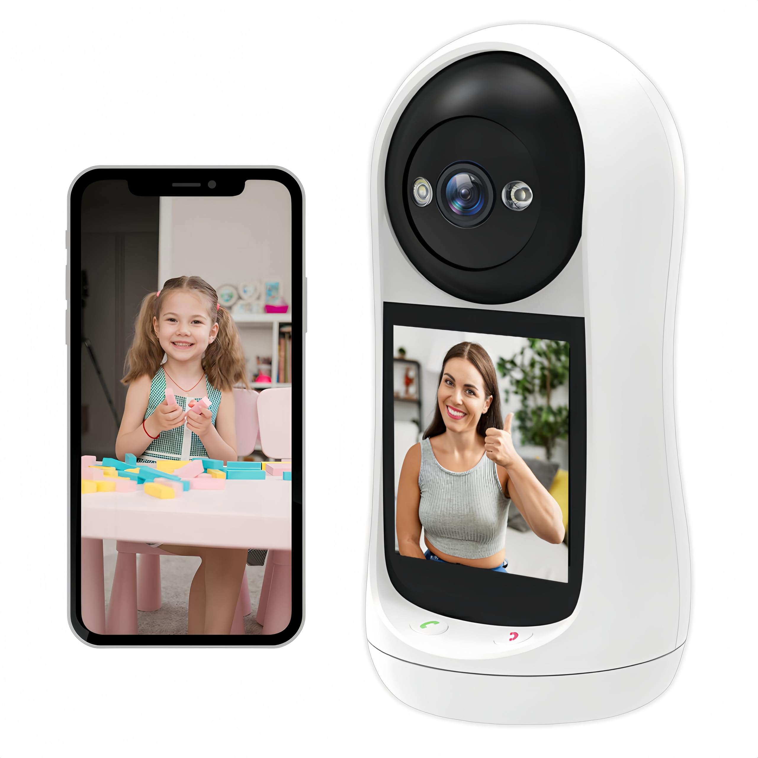 Babá Eletrônica Inteligente com Alexa WiFi 360° Monitor 24h