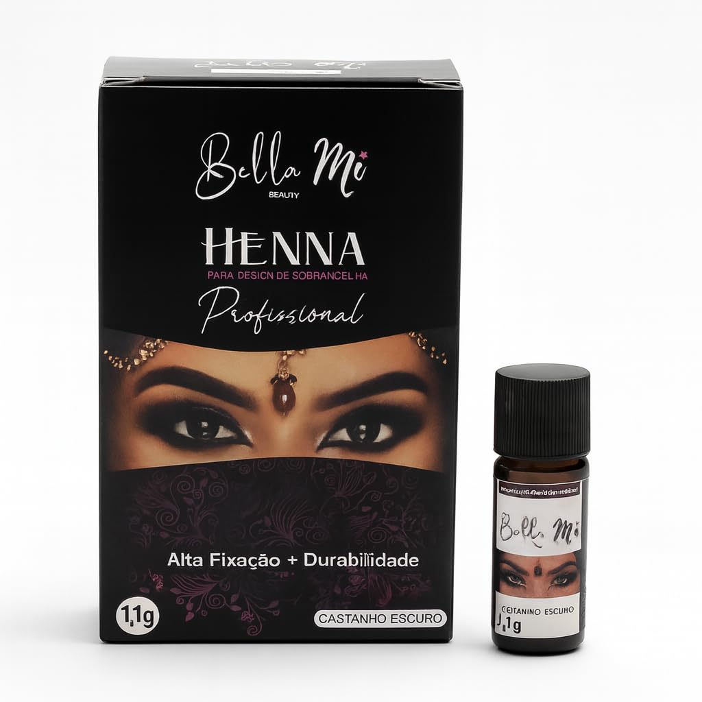 Bella Mi Henna para Sobrancelha Castanho Escuro