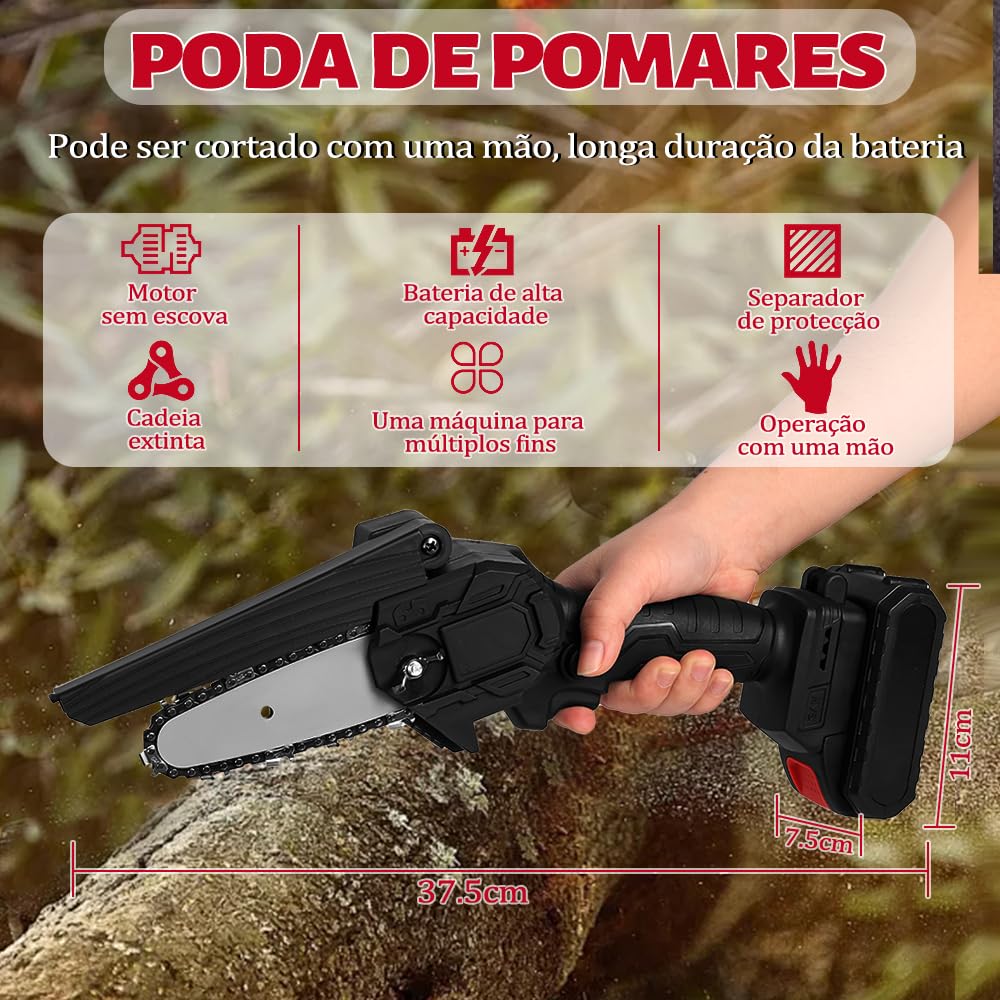 Mini Serra Elétrica Portátil Recarregável