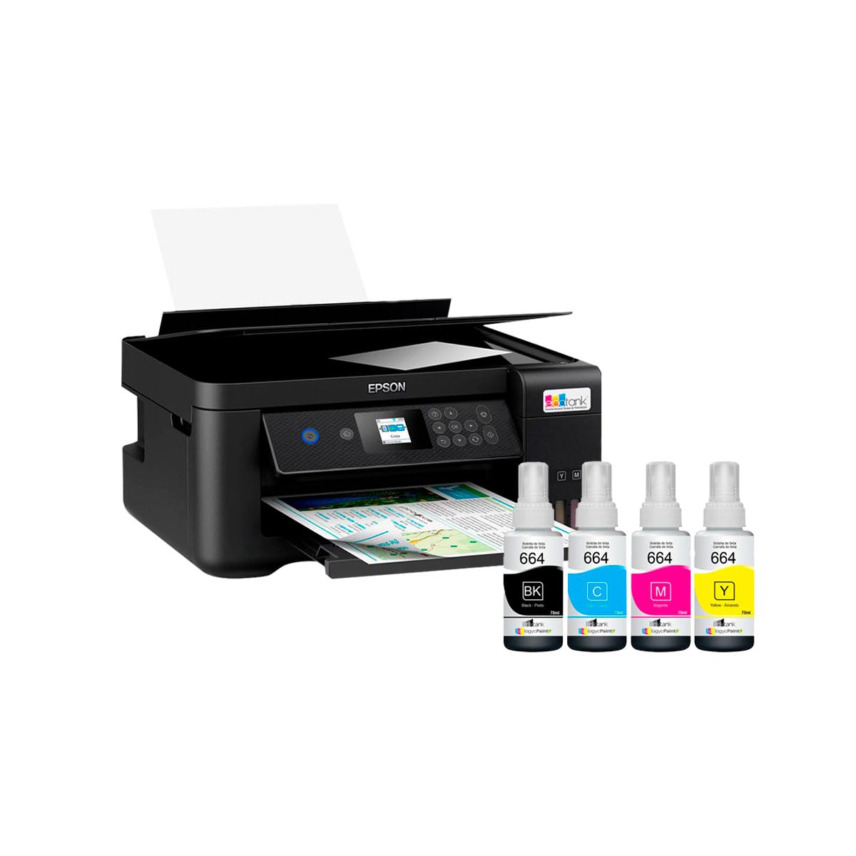 Impressora Multifuncional Epson EcoTank L4260 com Kit de Quatro Cores Adicional