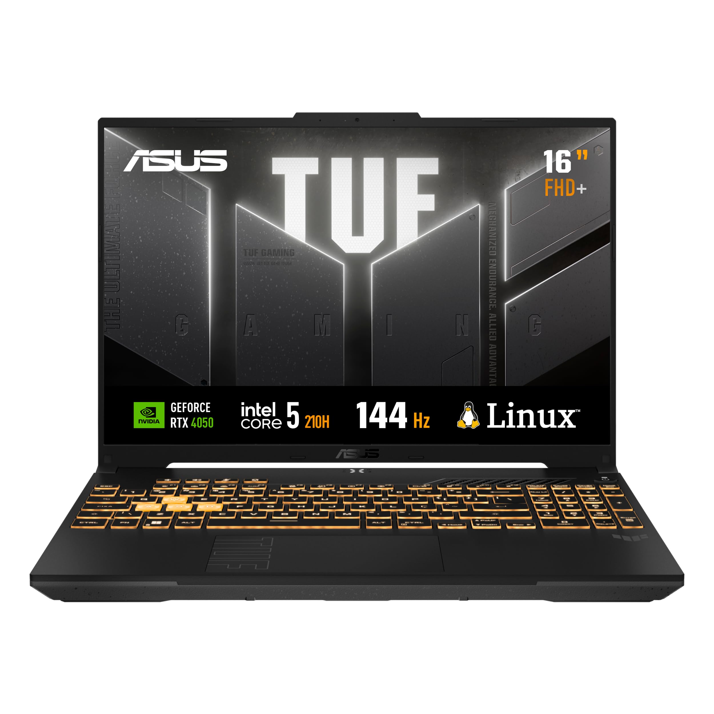 Notebook ASUS TUF Gaming F16 Intel Core 5, RTX 4050, 8 GB, 512 GB SSD, KeepOS, Tela 16.0" FHD 144Hz